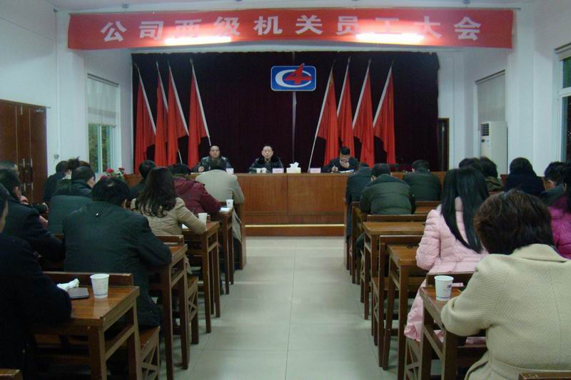 公司召開(kāi)新年兩級(jí)機(jī)關(guān)員工大會(huì)
