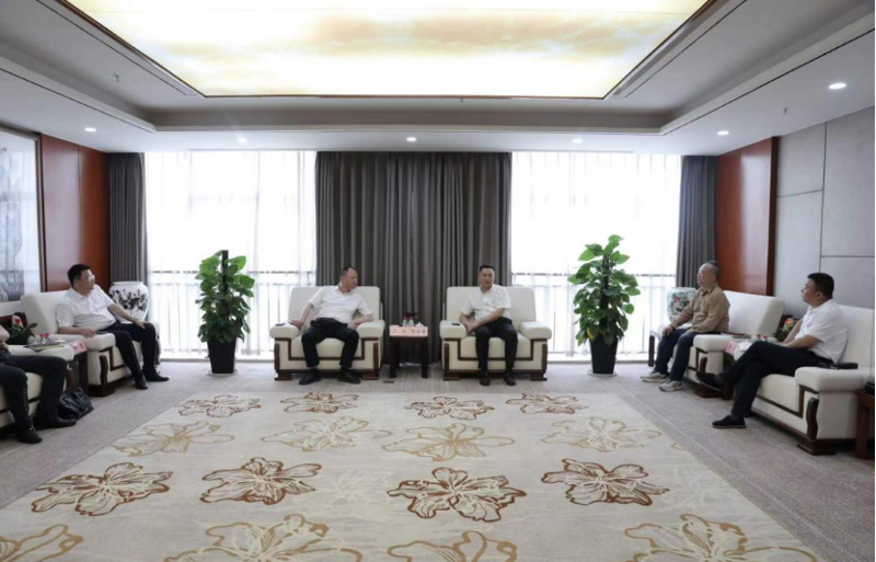 周鴻與湖南輕鹽集團(tuán)黨委副書(shū)記、副董事長(zhǎng)、總經(jīng)理李志勇舉行會(huì)談